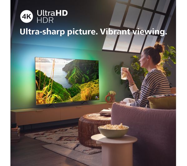 PHILIPS Ambilight 50PUS8108 12 50" Smart 4K Ultra HD HDR LED TV with Amazon Alexa
