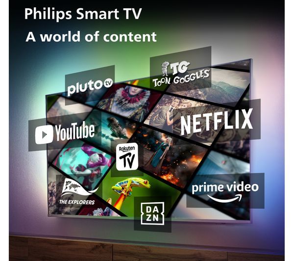 PHILIPS Ambilight 50PUS8108 12 50" Smart 4K Ultra HD HDR LED TV with Amazon Alexa