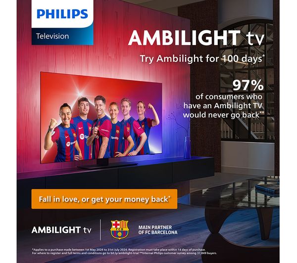 PHILIPS Ambilight 50PUS8108 12 50" Smart 4K Ultra HD HDR LED TV with Amazon Alexa