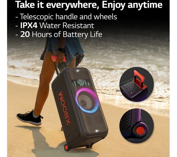 LG XBOOM XL7S Bluetooth Megasound Party Speaker - Black