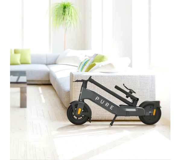 PURE ELECTRIC Pure Advance+ Electric Folding Scooter - Mercury Grey Metallic