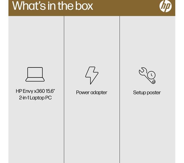 HP ENVY x360 15.6" 2 in 1 Laptop - AMD Ryzen 5 512 GB SSD Black