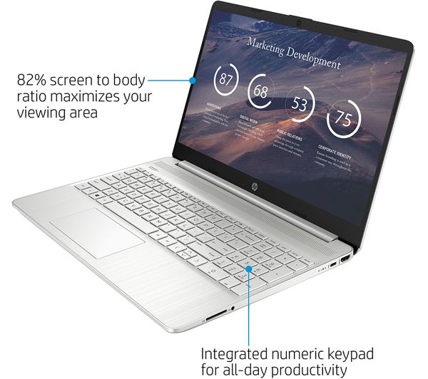 HP 15s-fq4577sa 15.6" Laptop - Intel® Core™ i7 512 GB SSD Silver