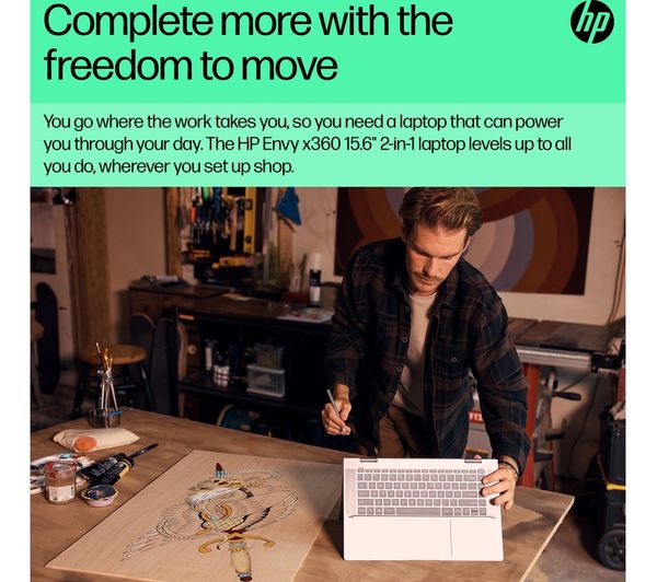 HP ENVY x360 15-fe0550sa 15.6" 2 in 1 Laptop - Intel® Core™ i5 512 GB SSD Silver