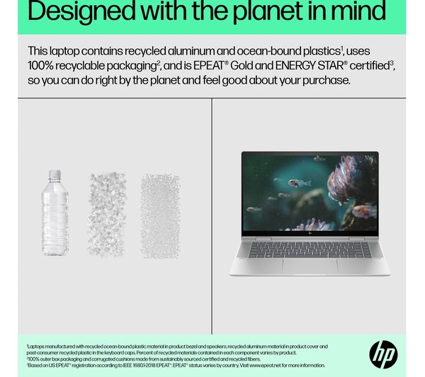 HP ENVY x360 15-fe0550sa 15.6" 2 in 1 Laptop - Intel® Core™ i5 512 GB SSD Silver