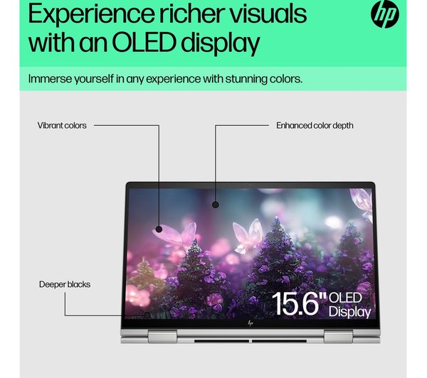 HP ENVY x360 15-fe0550sa 15.6" 2 in 1 Laptop - Intel® Core™ i5 512 GB SSD Silver