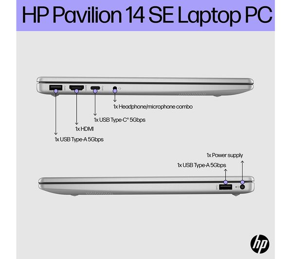 HP Pavilion SE 14" Laptop - Intel® N200 128 GB SSD Silver
