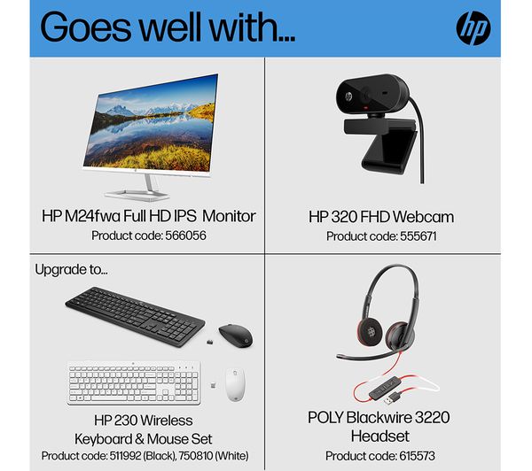 HP Slim S01-pF2012na Desktop PC - Intel® Core™ i3 256 GB SSD Black