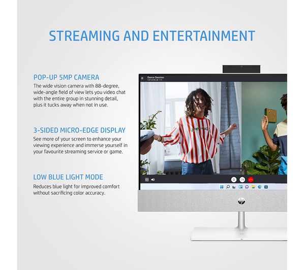 HP Pavilion 24-ca2005na 23.8" All-in-One PC - Intel® Core™ i7 512 GB SSD White