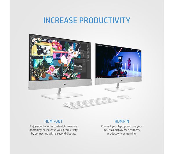 HP Pavilion 24-ca2005na 23.8" All-in-One PC - Intel® Core™ i7 512 GB SSD White