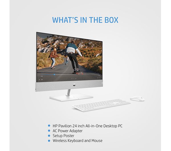 HP Pavilion 24-ca2005na 23.8" All-in-One PC - Intel® Core™ i7 512 GB SSD White