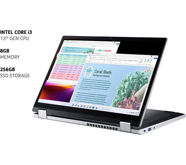 ACER Aspire 3 Spin 14" 2 in 1 Laptop - Intel® Core™ i3 256 GB SSD Silver