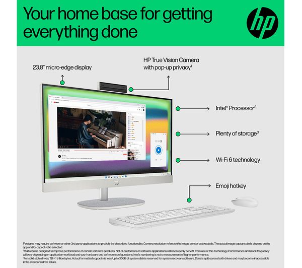 HP 24-cr0021na 23.8" All-in-One PC - Intel® Core™ i5 512 GB SSD White