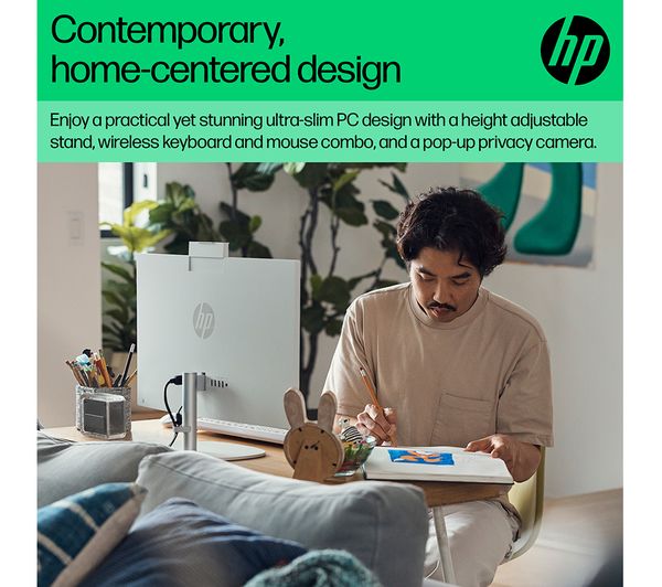 HP 24-cr0021na 23.8" All-in-One PC - Intel® Core™ i5 512 GB SSD White