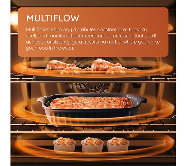 HOTPOINT Multiflow SI6 871 SP BL Electric Pyrolytic Oven - Black