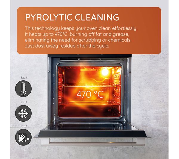 HOTPOINT Multiflow SI6 871 SP BL Electric Pyrolytic Oven - Black