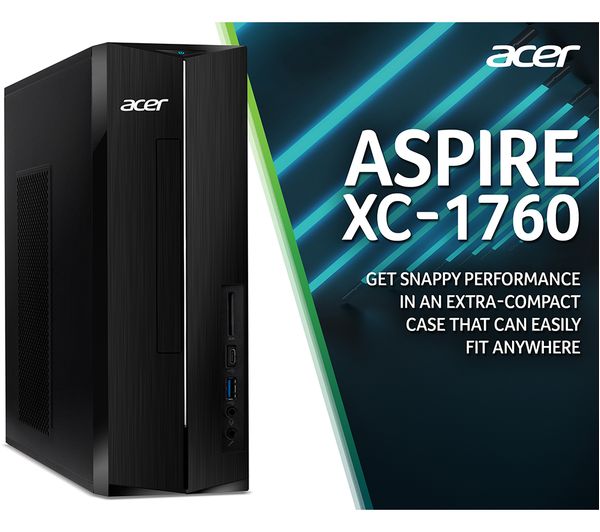 ACER Aspire XC-1760 Desktop PC - Intel® Core™ i5 1 TB HDD & 256 GB SSD Black