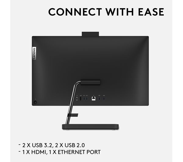 LENOVO IdeaCentre AIO 3 23.8" All-in-One PC - Intel® Pentium® Gold 256 GB SSD Black