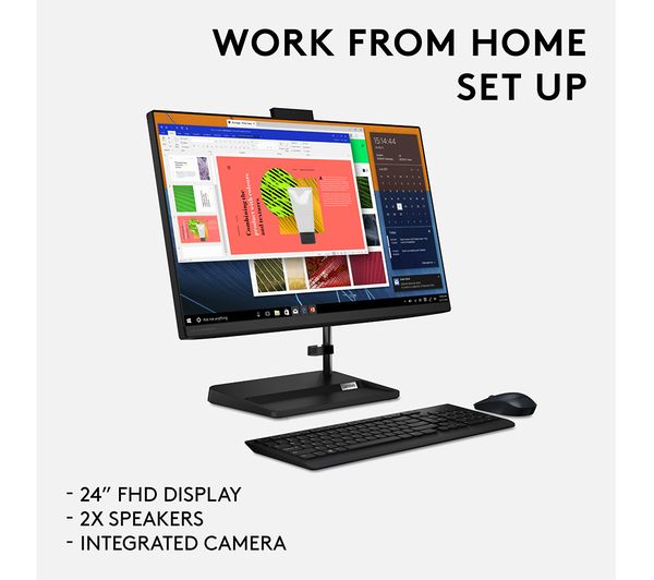 LENOVO IdeaCentre AIO 3 23.8" All-in-One PC - Intel® Pentium® Gold 256 GB SSD Black