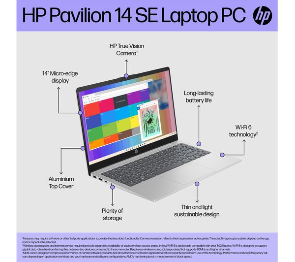 HP Pavilion SE 14-ep0525sa 14" Laptop - Intel® Core™ i3 512 GB SSD Silver