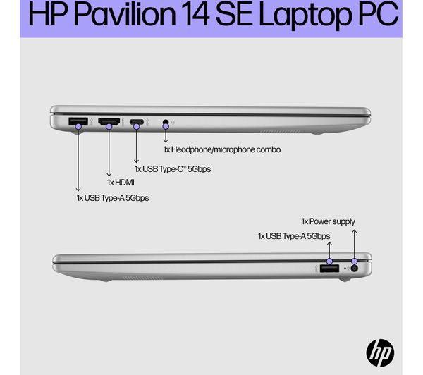 HP Pavilion SE 14-ep0525sa 14" Laptop - Intel® Core™ i3 512 GB SSD Silver