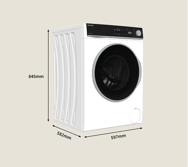 SHARP ES-NFB914AWNA-EN 9 kg 1400 Spin Washing Machine - White