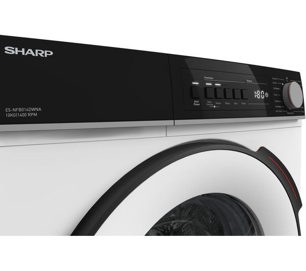 SHARP ES-NFB014DWNA-EN 10 kg 1400 Spin Washing Machine - White