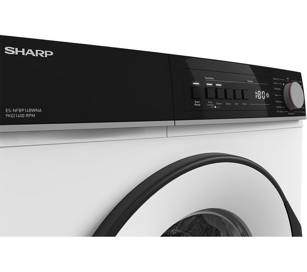 SHARP ES-NFB914BWNA-EN 9 kg 1400 Spin Washing Machine - White