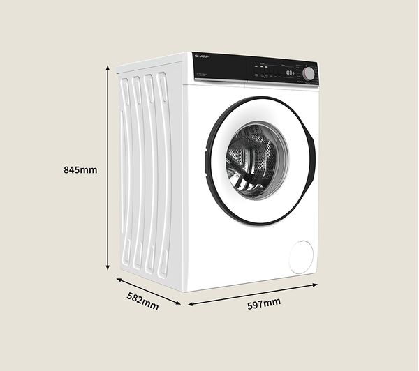 SHARP ES-NFB914BWNA-EN 9 kg 1400 Spin Washing Machine - White