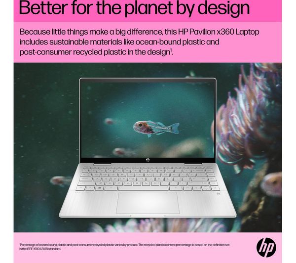 HP Pavilion x360 14-ek1511sa 14" 2 in 1 Laptop - Intel® Core™ i3 256 GB SSD Silver