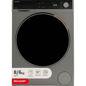 SHARP ES-NDB814CSA-EN 8 kg Washer Dryer - Dark Silver