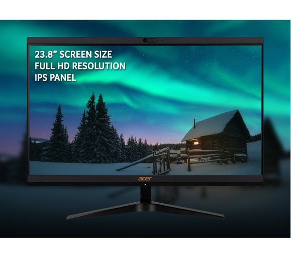ACER Aspire C24-1800 23.8" All-in-One PC - Intel® Core™ i3 512 GB SSD Black