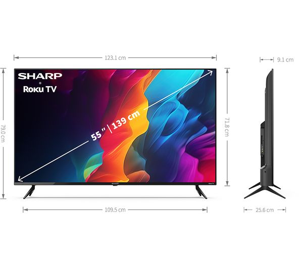 SHARP 4T-C55FJ7KL1FB 55" Smart 4K Ultra HD HDR LED TV