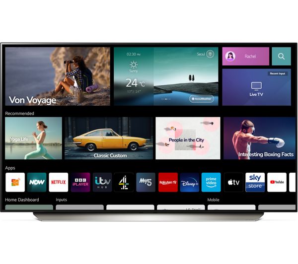 LG OLED48C26LB 48 Smart 4K Ultra HD HDR OLED TV with Google Assistant & Amazon Alexa