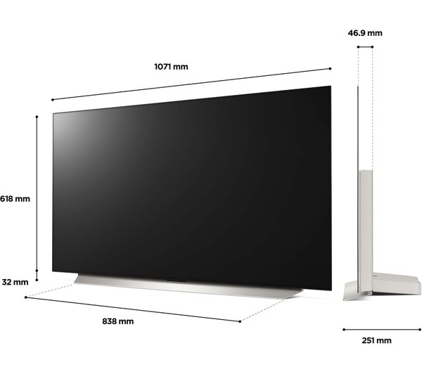 LG OLED48C26LB 48 Smart 4K Ultra HD HDR OLED TV with Google Assistant & Amazon Alexa