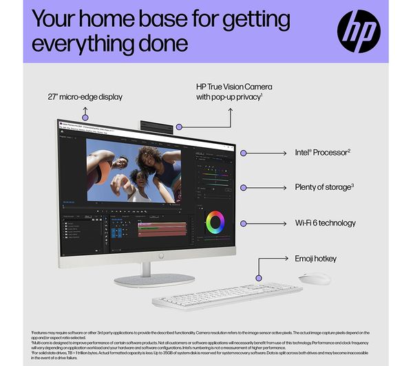HP 27-cr0019na 27" All-in-One PC - Intel® Core™ i5 512 GB SSD White