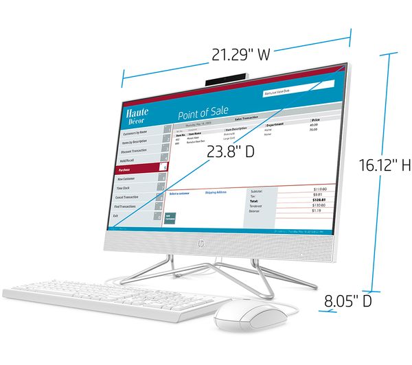 HP 24-df1043na 23.8" All-in-One PC - Intel® Core™ i5 256 GB SSD White