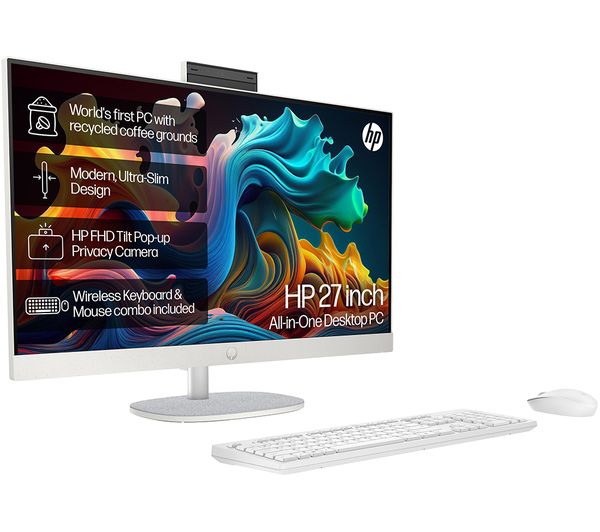 HP 27-cr0024na 27" All-in-One PC - Intel® Core™ i7 512 GB SSD White