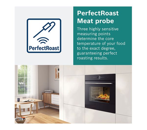 BOSCH Series 8 HSG7364B1B Electric Steam Smart Oven - Black