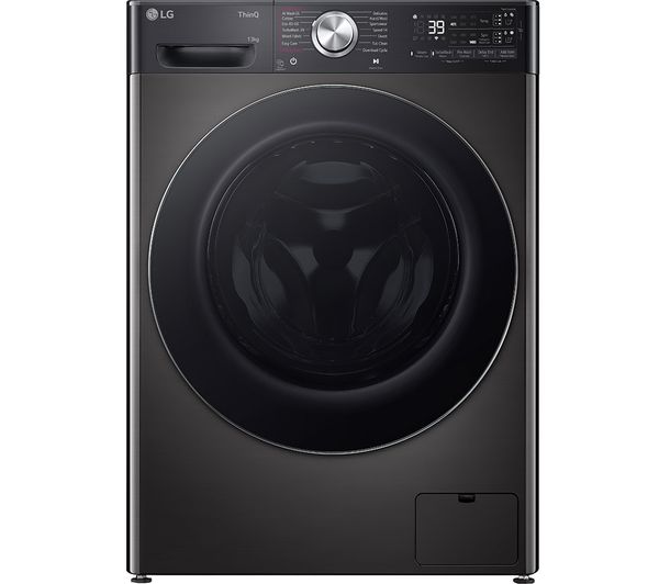 LG EZDispense F4Y913BCTA1 WiFi-enabled 13 kg 1400 Spin Washing Machine - Black