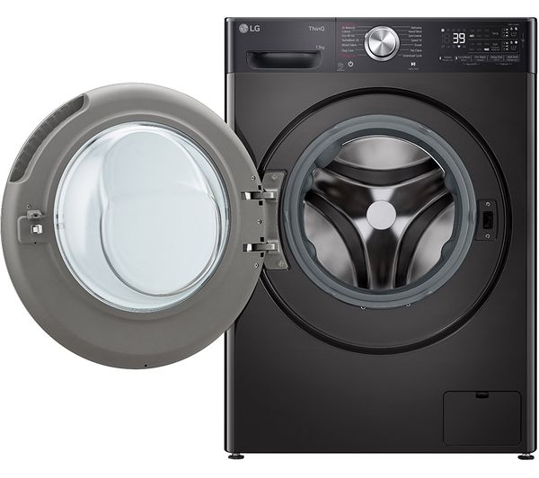 LG EZDispense F4Y913BCTA1 WiFi-enabled 13 kg 1400 Spin Washing Machine - Black