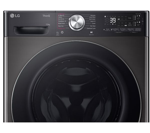 LG EZDispense F4Y913BCTA1 WiFi-enabled 13 kg 1400 Spin Washing Machine - Black