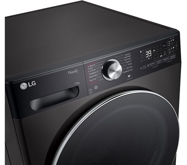 LG EZDispense F4Y913BCTA1 WiFi-enabled 13 kg 1400 Spin Washing Machine - Black