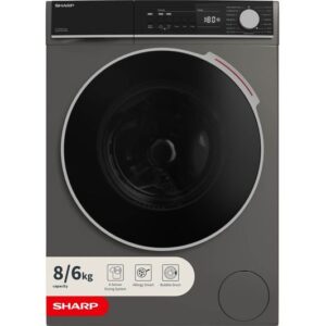 SHARP ES-NDB814CAA-EN 8 kg Washer Dryer - Dark Inox