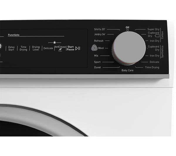 SHARP KD-NHH0S7GW21-EN 10 kg Heat Pump Tumble Dryer - White
