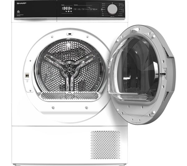 SHARP KD-NHH0S7GW21-EN 10 kg Heat Pump Tumble Dryer - White
