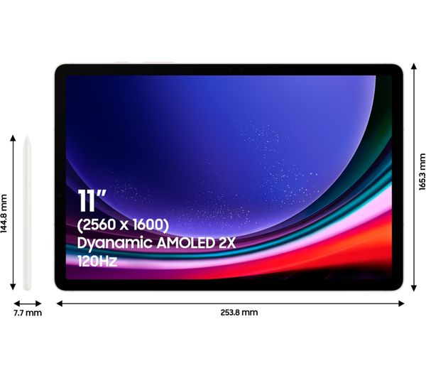 SAMSUNG Galaxy Tab S9 11" Tablet - 128 GB Beige