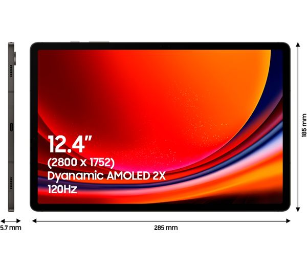 SAMSUNG Galaxy Tab S9+ 12.4" 5G Tablet - 512 GB Graphite