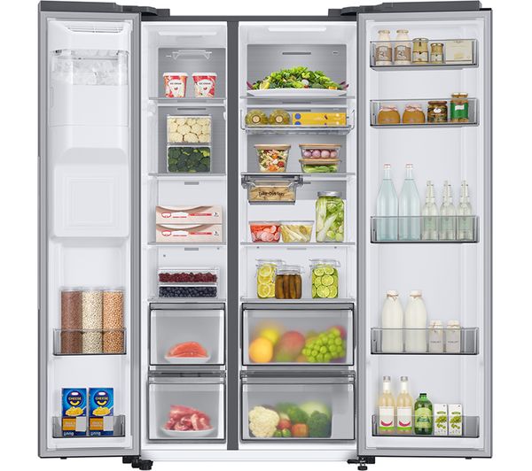 SAMSUNG Series 8 SpaceMax RS68CG885ES9EU American-Style Smart Fridge Freezer - Matte Stainless Steel