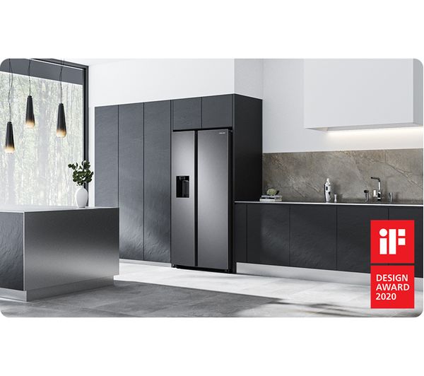SAMSUNG Series 8 SpaceMax RS68CG885ES9EU American-Style Smart Fridge Freezer - Matte Stainless Steel